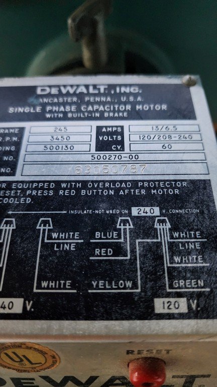 Radial arm saw motor plate