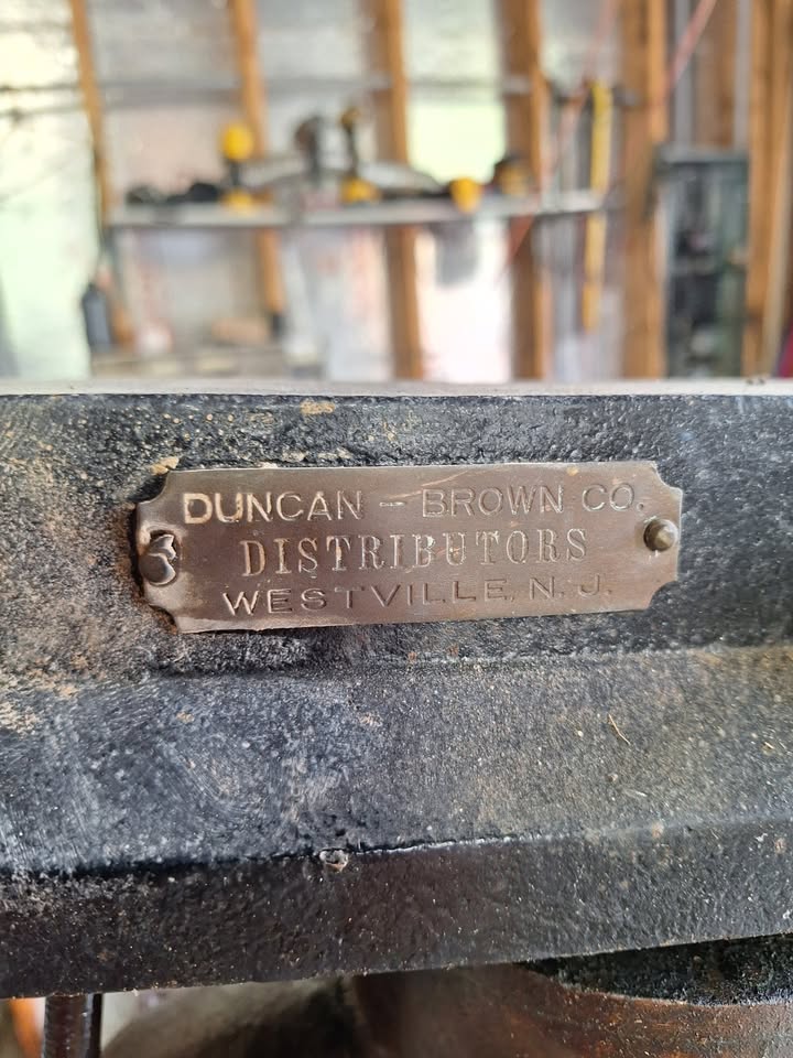 Duncan-Brown Co. distributor tag, Westville, N.J.