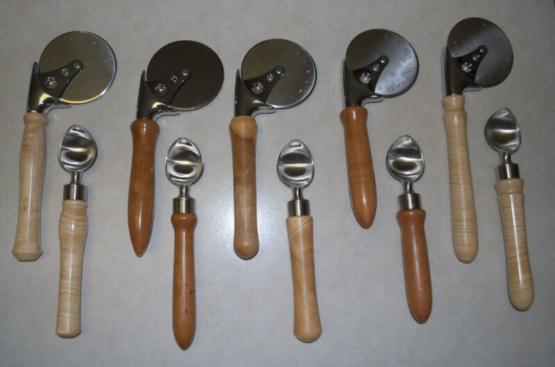 Turned wood pieces